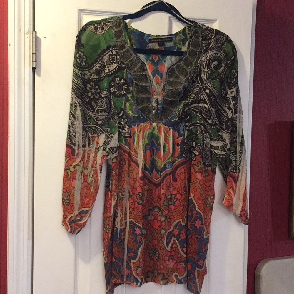 Gypsy style pullover blouse
